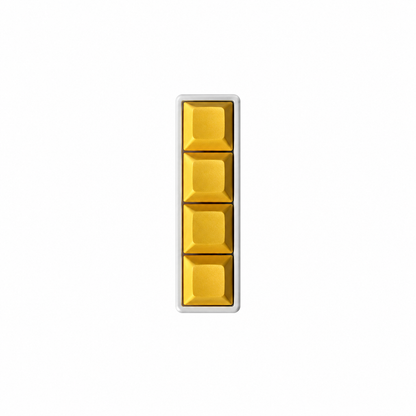 The Classic 4-key bar fidget with solid yellow keycaps on a white base.
